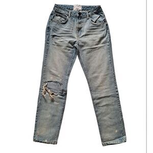 ONETEASPOON The Awesome Baggie Distressed Denim Jeans Kansas Blue 27 Wai…